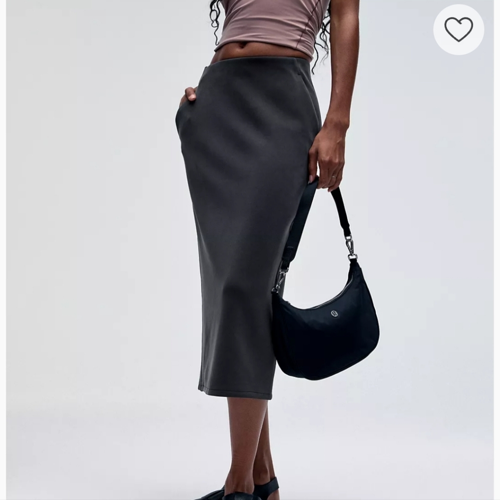 Lululemon Black/Grey Pencil Skirt